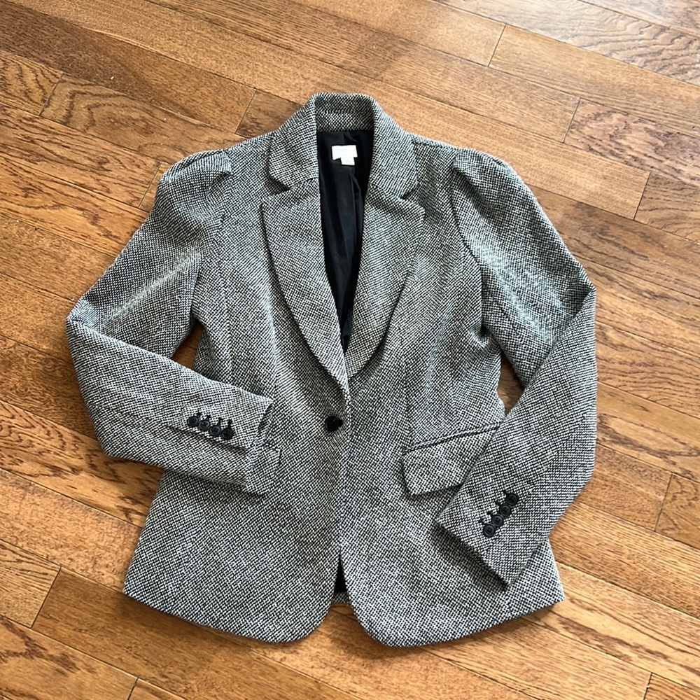 NWOT gray tweed blazer